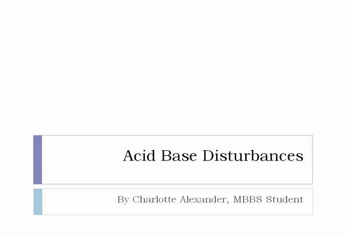 Acid Base Disturbances