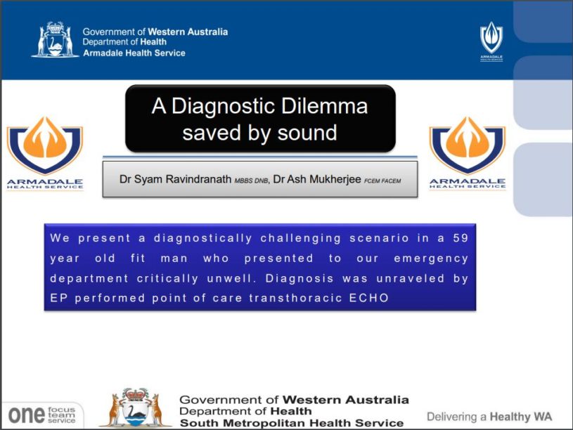 A Diagnostic Dilemma saved by sound