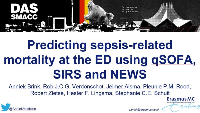 Predicting sepsis-related mortality at the ED using qSOFA, SIRS and NEWS